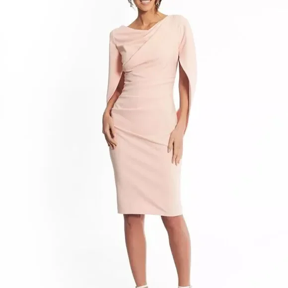 Betsey &Adam Drapedback ruched Sheath Dress NWOT 12 - Picture 1 of 11